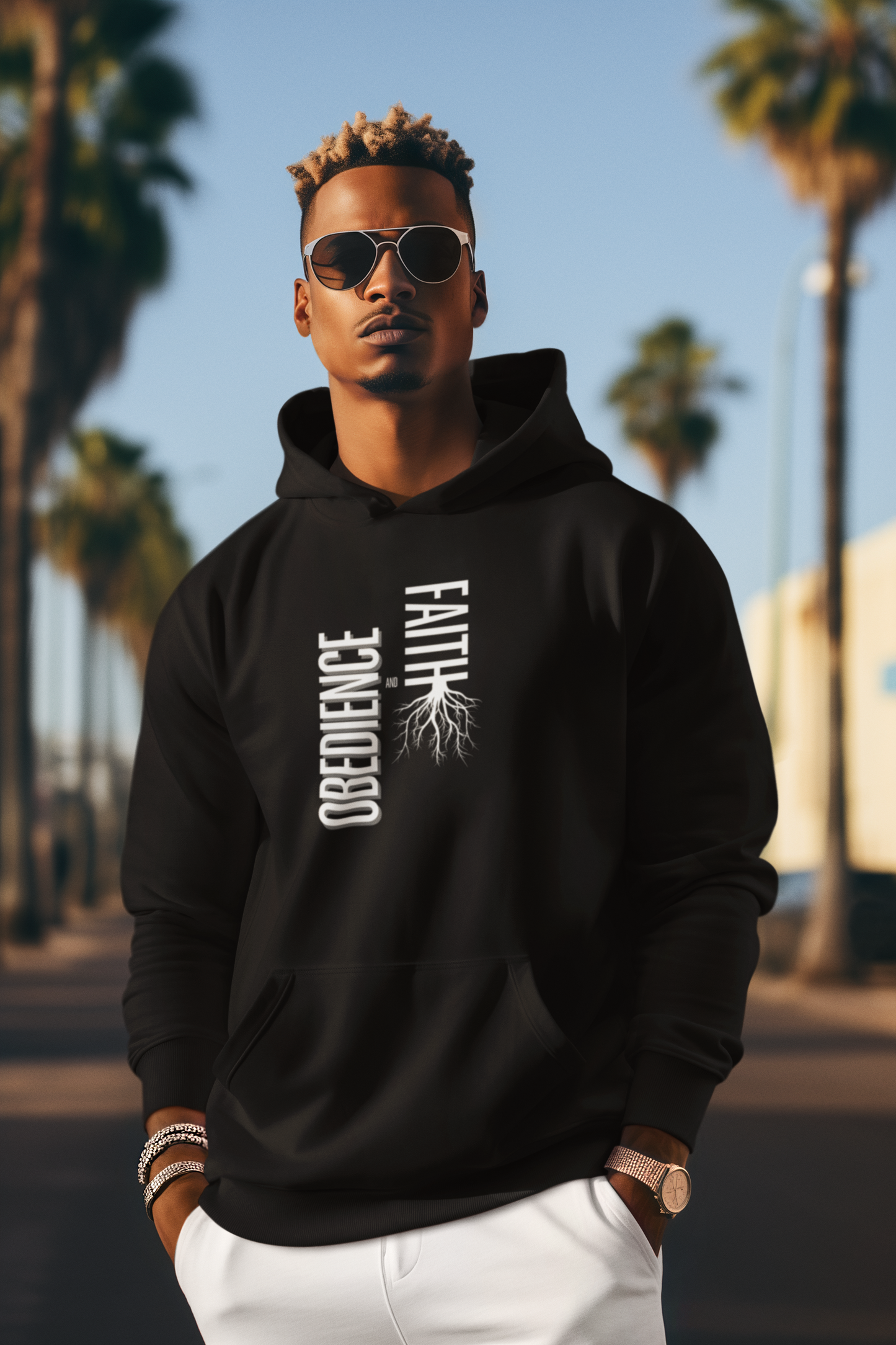 Rooted in Faith and Obedience - Christian Unisex Hoodie