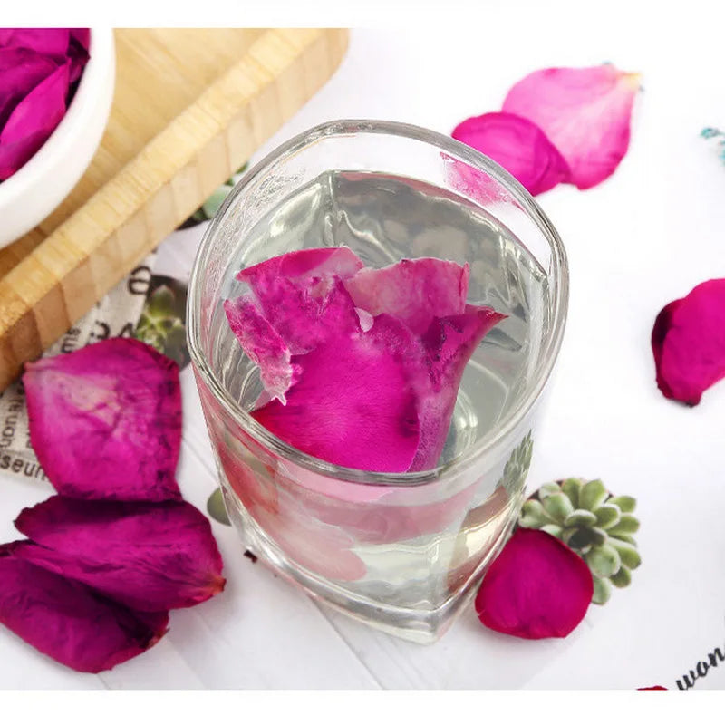 Natural Dried Rose Petals for Bath, Dry Flower, Romantic Spa, Whitening Shower, Aromatherapy, Bathing Supply, 50g