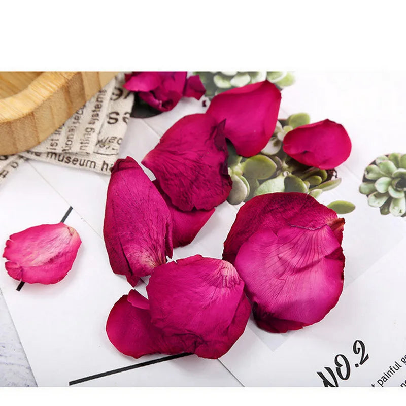 Natural Dried Rose Petals for Bath, Dry Flower, Romantic Spa, Whitening Shower, Aromatherapy, Bathing Supply, 50g