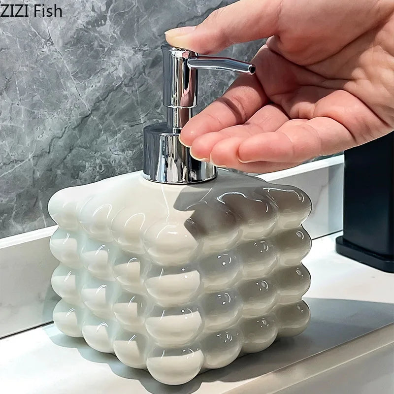 Luxury Ceramic Soap Dispenser Creative Hotel Hand Sanitizer Bottle Bathroom Shower Gel Lotion Bottle Home Bathroom Accessories